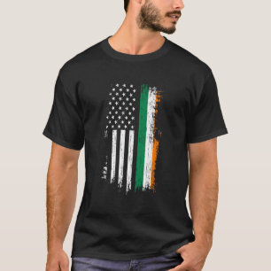 T-shirt Irlandais American Flag Pride Irlande Usa