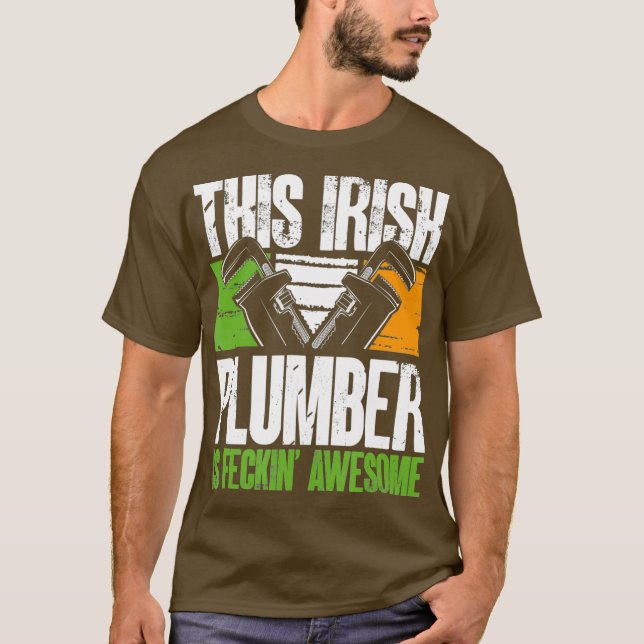 T-shirt Irlandais Amusant Ce Plomber Irlandais Est Feckin (Devant)