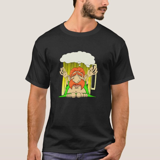 T-shirt Irlandais Bouddha Dieu de bière (Devant)