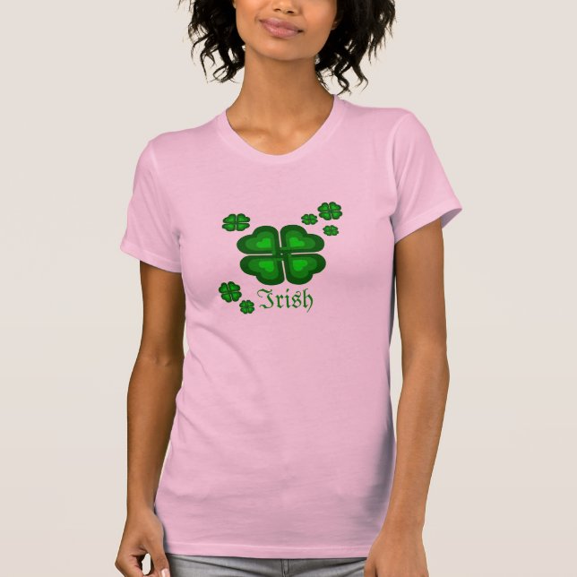 T-shirt Irlandais, celtique dans le rose (Devant)