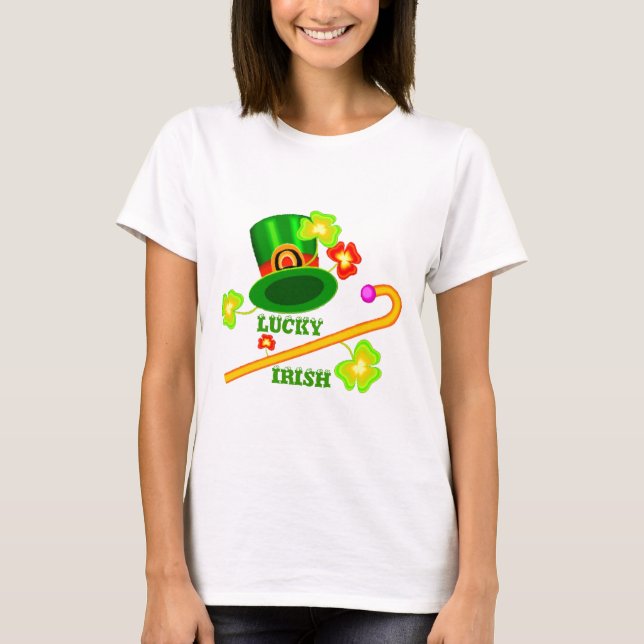 T-shirt irlandais chanceux (Devant)
