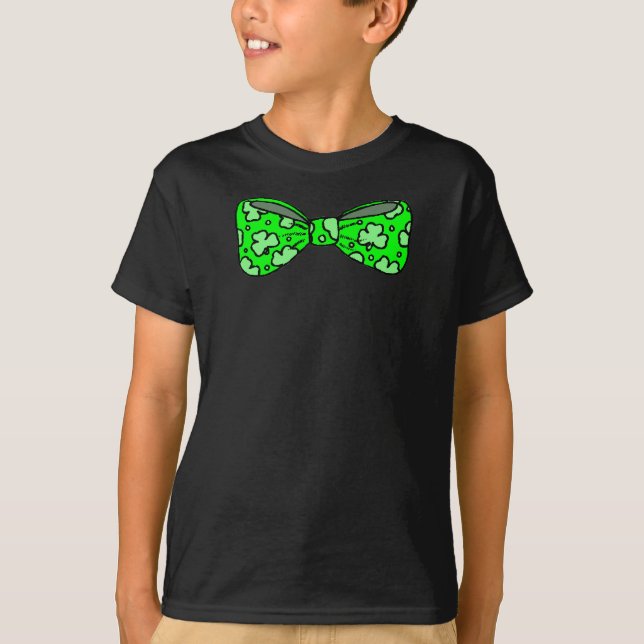 T-shirt irlandais de cravate d'arc de shamrock (Devant)