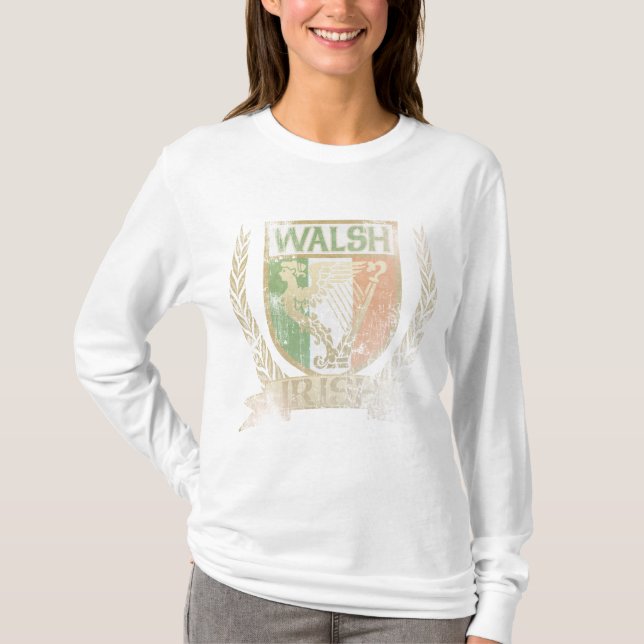 T-shirt irlandais de crête de Walsh (Devant)