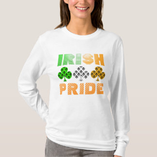 T-shirt irlandais de damassé de fierté du jour de