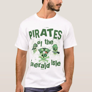 T-shirt irlandais de raglan de pirate du jour de