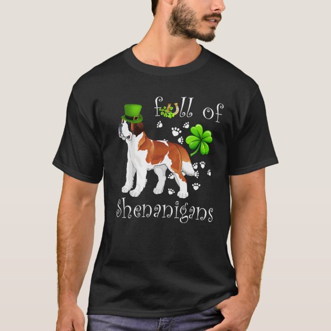 T-Shirt Irlandais De Saint Bernard Dog (Devant)