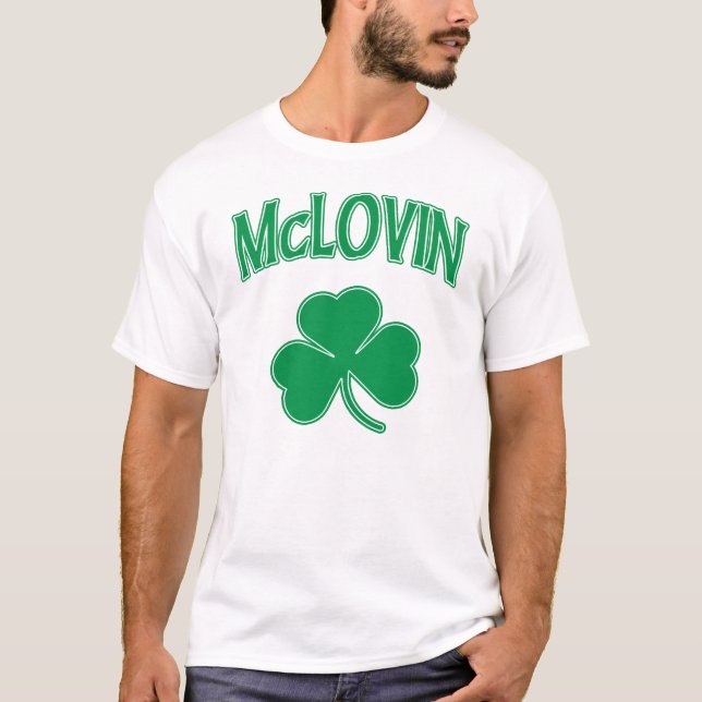 T-shirt irlandais de shamrock de McLovin (Devant)