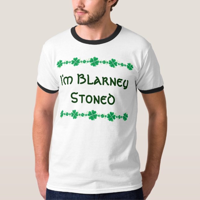 T-shirt irlandais drôle "Blarney Stoned" (Devant)