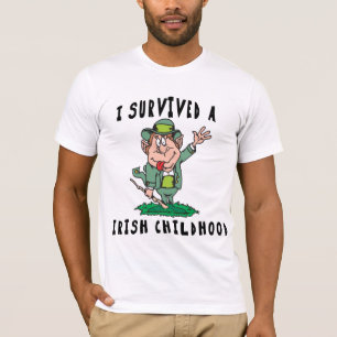 T-shirt Irlandais drôle - j'ai survécu à un enfance