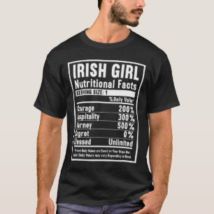 T-shirt Irlandais Fille Nutrition Facts