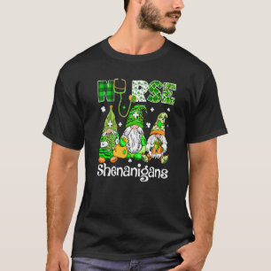 T-shirt Irlandais Gnomes Shenanigans Stethoscope Infirmièr