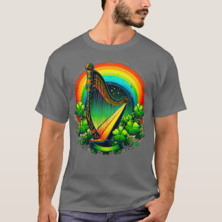 T-shirt Irlandais Harp Heraldry célébrant la St patrick