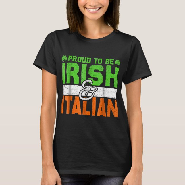 T-shirt Irlandais Italie Saint Patrick's Day Holiday T Shi (Devant)