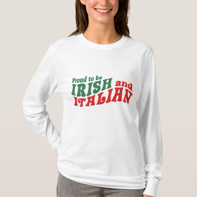 T-shirt irlandais italien (Devant)