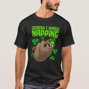 T-shirt Irlandais Je Faisais Une Sieste Paresseux Fainéan