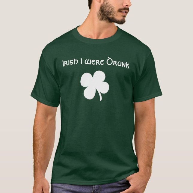 T-shirt Irlandais J'Étais Chemise Irlandaise (Sombre) (Devant)