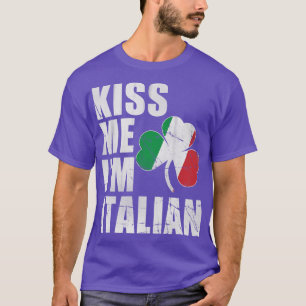 T-shirt Irlandais Kiss Me Im Italien Jour de la Saint Patr