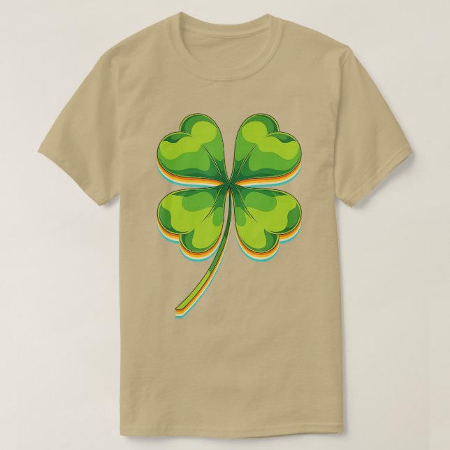 T-shirt Irlandais Lucky Four Leaf Saint Patricks Day Clove (Design devant)