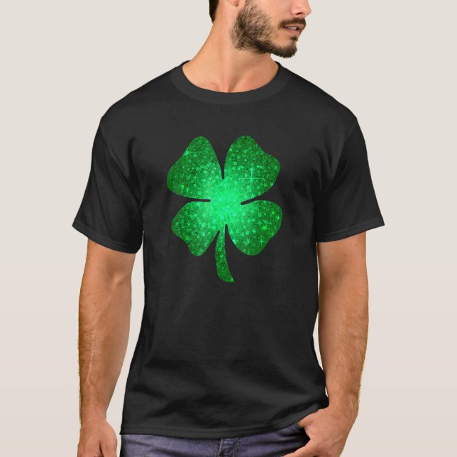 T-shirt Irlandais Lucky Shamrock Green Four Leaf C St Patr (Devant)