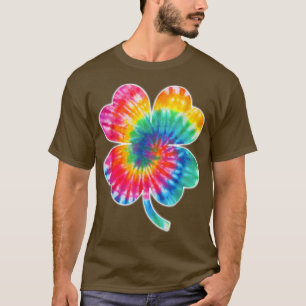 T-shirt Irlandais Lucky Shamrock Tie Dye Clover St Patrick
