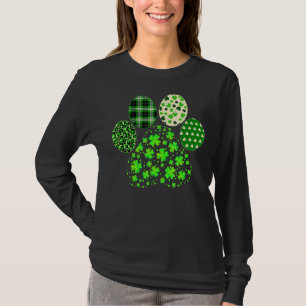 T-shirt Irlandais mignon chien Paw C St Patrick's Day Luck