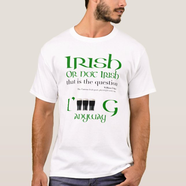 T-shirt Irlandais ou pas Original St Patrick's Day MenT (Devant)