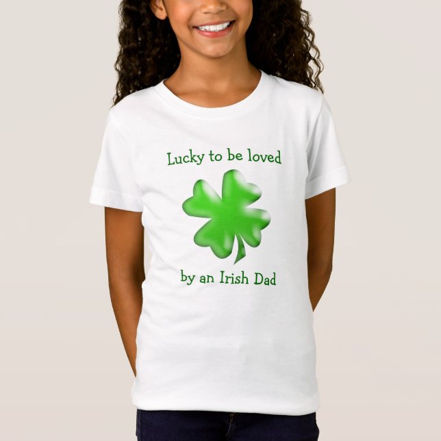 T-Shirt Irlandais Papa Lucky Shamrock Kids Shirt (Devant)