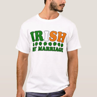 T-shirt Irlandais par le drapeau de mariage