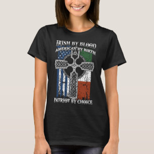 T-shirt irlandais par sang américain par naissance patriot