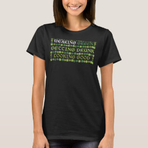 T-shirt Irlandais Porter Vert Se Faire Drunk St Patrick's 