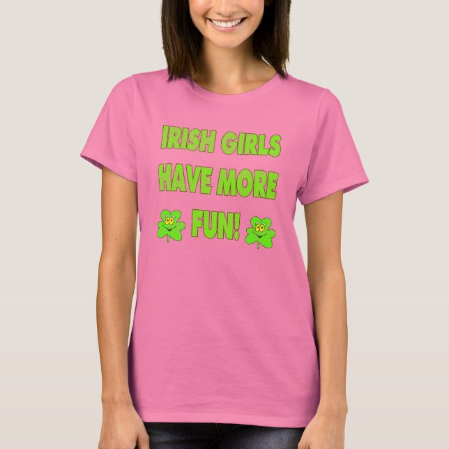 T-shirt irlandais pour filles (Devant)