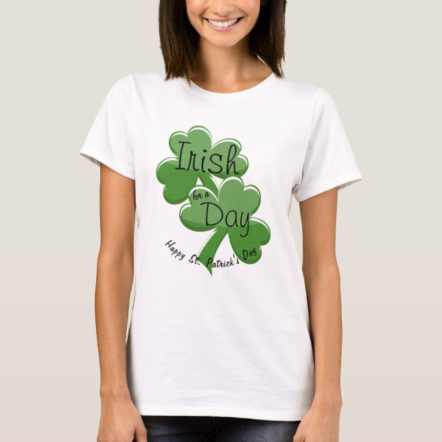 T-shirt Irlandais pour une journée Joyeuse Saint-Patrick (Devant)