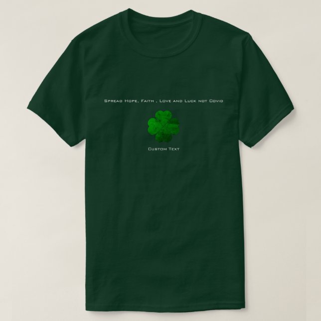T-shirt Irlandais quatre feuilles trèfle St Patrick's Day  (Design devant)