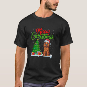 T-shirt Irlandais Setter Chien Feux de Noël Lumières Drôle