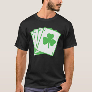 T-shirt Irlandais Shamrock Jouer des cartes drôle St. Patr