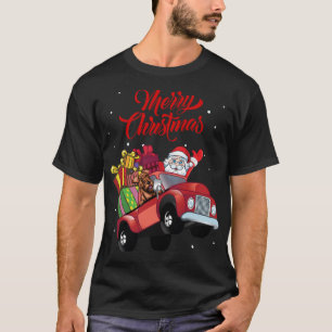 T-shirt Irlandais Terrier Avec Le Père Noël En Chien De Ca