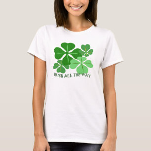 T-shirt Irlandais tout le chemin Shamrock