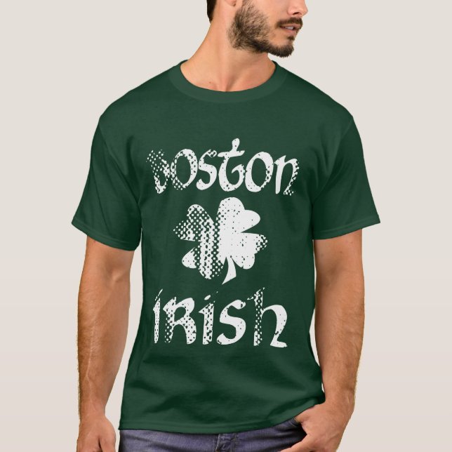 T-shirt Irlandais vintage de Boston (Devant)