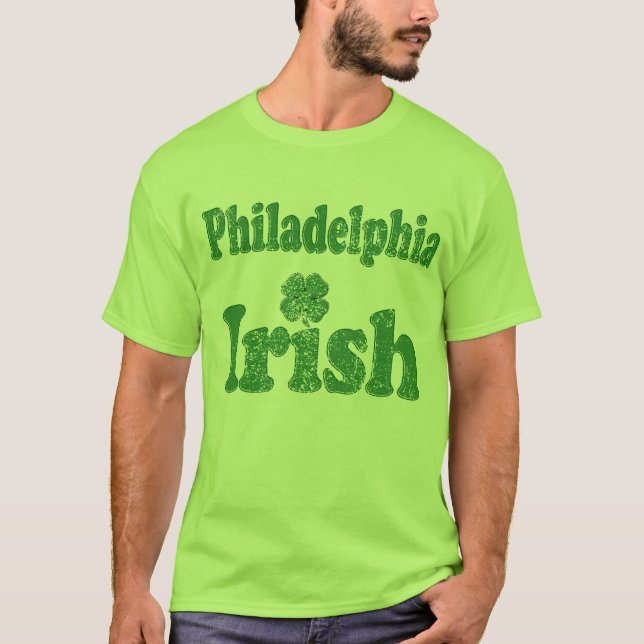 T-shirt irlandais vintage de Philadelphie (Devant)