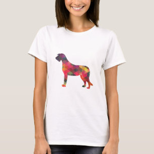 T-shirt Irlandais Wolfhound Motif géométrique Silhouette M