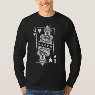 T-shirt Irlandais Wolfhound Queen Of Hearts Funny Dog Card