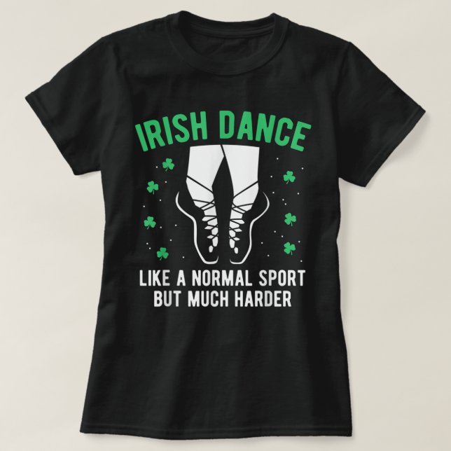 T-shirt Irlandaise Danser Filles Danser Jour de la Saint P (Design devant)