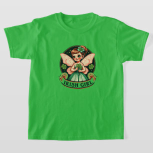 T-shirt Irlandaise Fairy Green Shamrocks St. Patrick's Day
