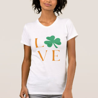 T-shirt Irlandaise Love Shamrock Green et Orange femmes