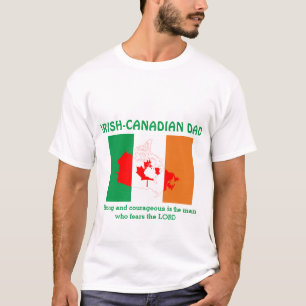 T-shirt IRLANDE CANADIEN DAD Fort Courageux Personnalisé
