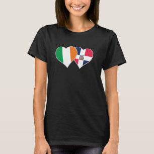 T-shirt Irlande Dominicaine Drapeau Coeur Irlande Républiq