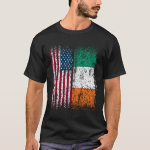 T-shirt Irlande Drapeau Américain Né Irlandais Patrimoine
