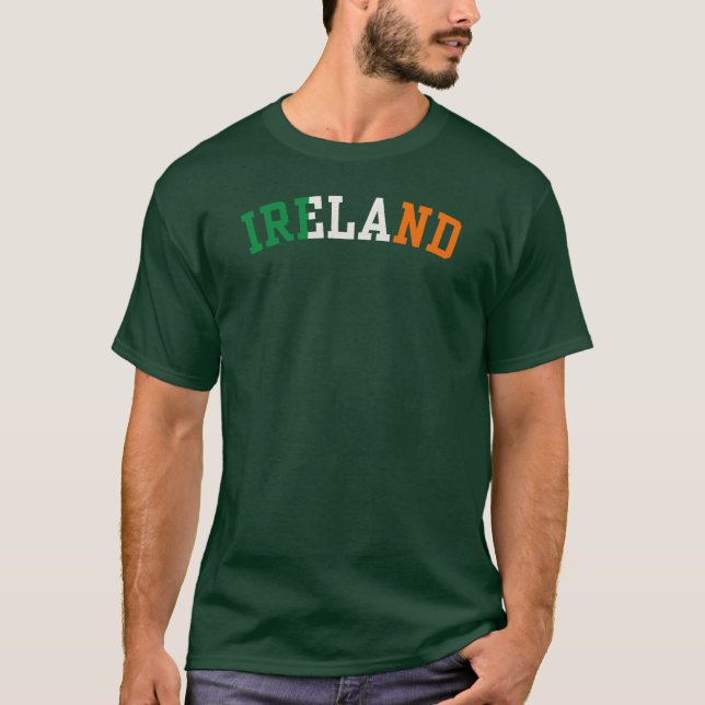 T-shirt Irlande Drapeau Irlandais Pride Jour de la Saint P (Devant)