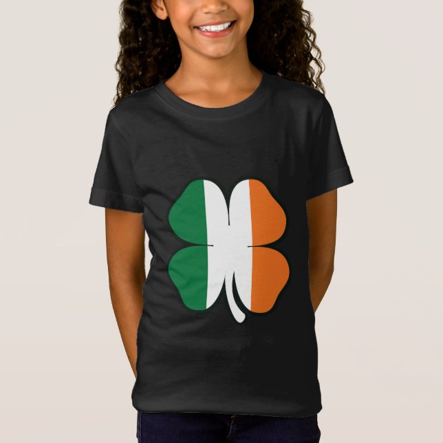 T-Shirt Irlande drapeau irlandais shamrock trèfle Jour de  (Devant)