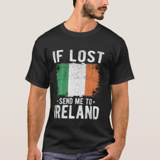 T-shirt Irlande Drapeau Souvenir - Si perdu envoyez-moi en